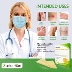 Kastormed Manuka Honey Dressing closeup showing sterile, breathable gauze for wound comfort.