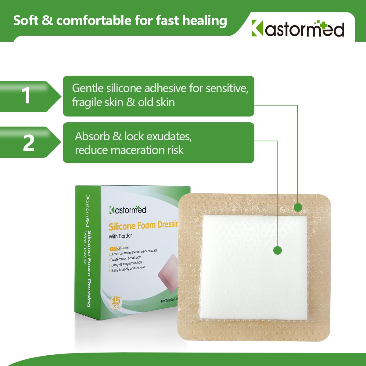 Kastormed 4x4 waterproof layer showing breathable protection for the wound area