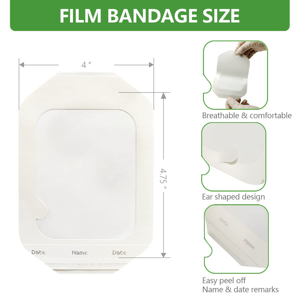 kastormed waterproof wound cover shows a clear, flexible shield during showers.