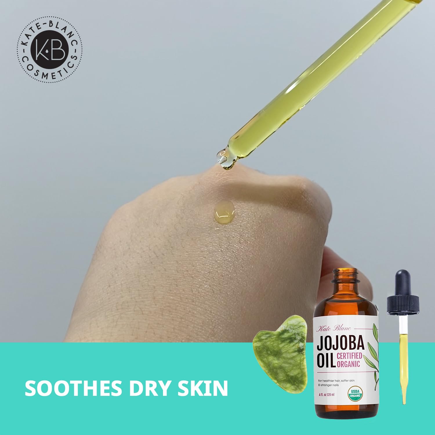 Kate Blanc Jojoba Oil Makeup Remover use is gentle.
