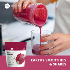 Beet root powder whisked into baking batter for natural color.