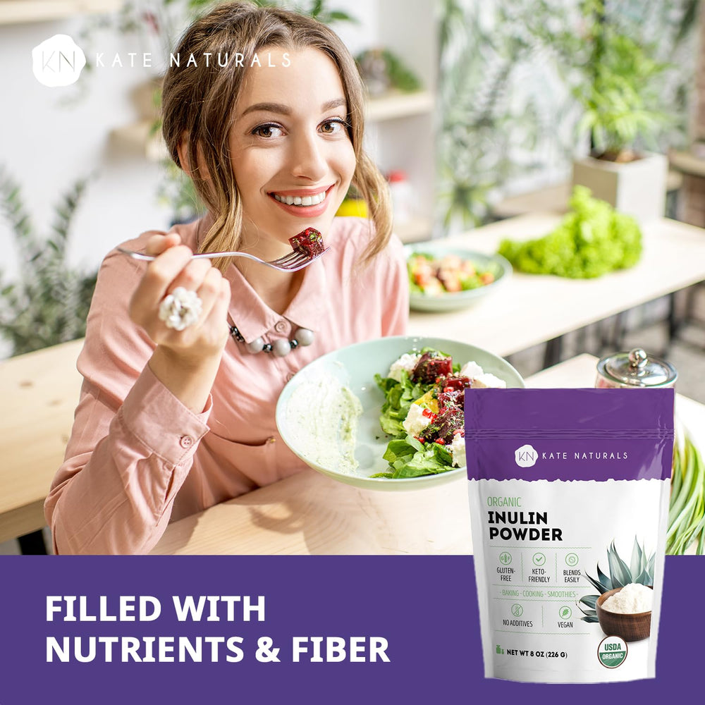 Baking with Kate Naturals inulin powder for smooth texture