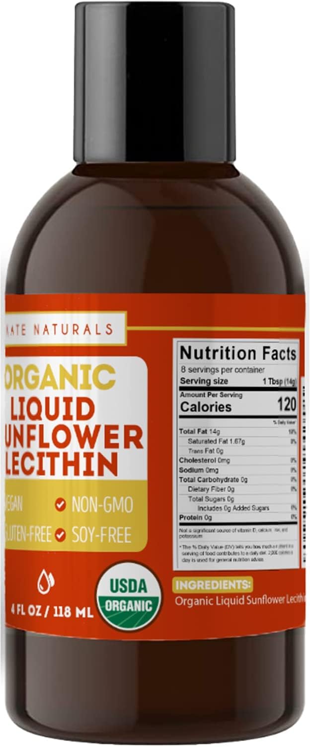 Kate Naturals liquid lecithin pour creates creamy batters.