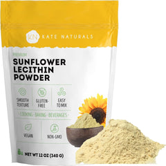 Kate Naturals sunflower lecithin powder for baking creates smoother dough textures.