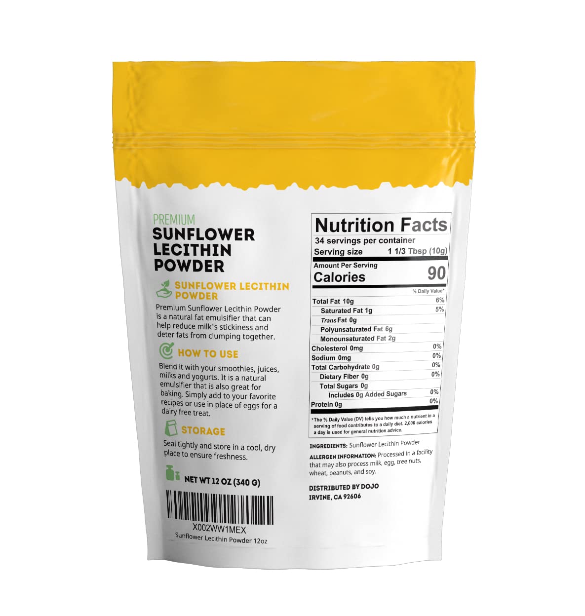 Kate Naturals 12oz packaging keeps product fresh for gummies and baking.