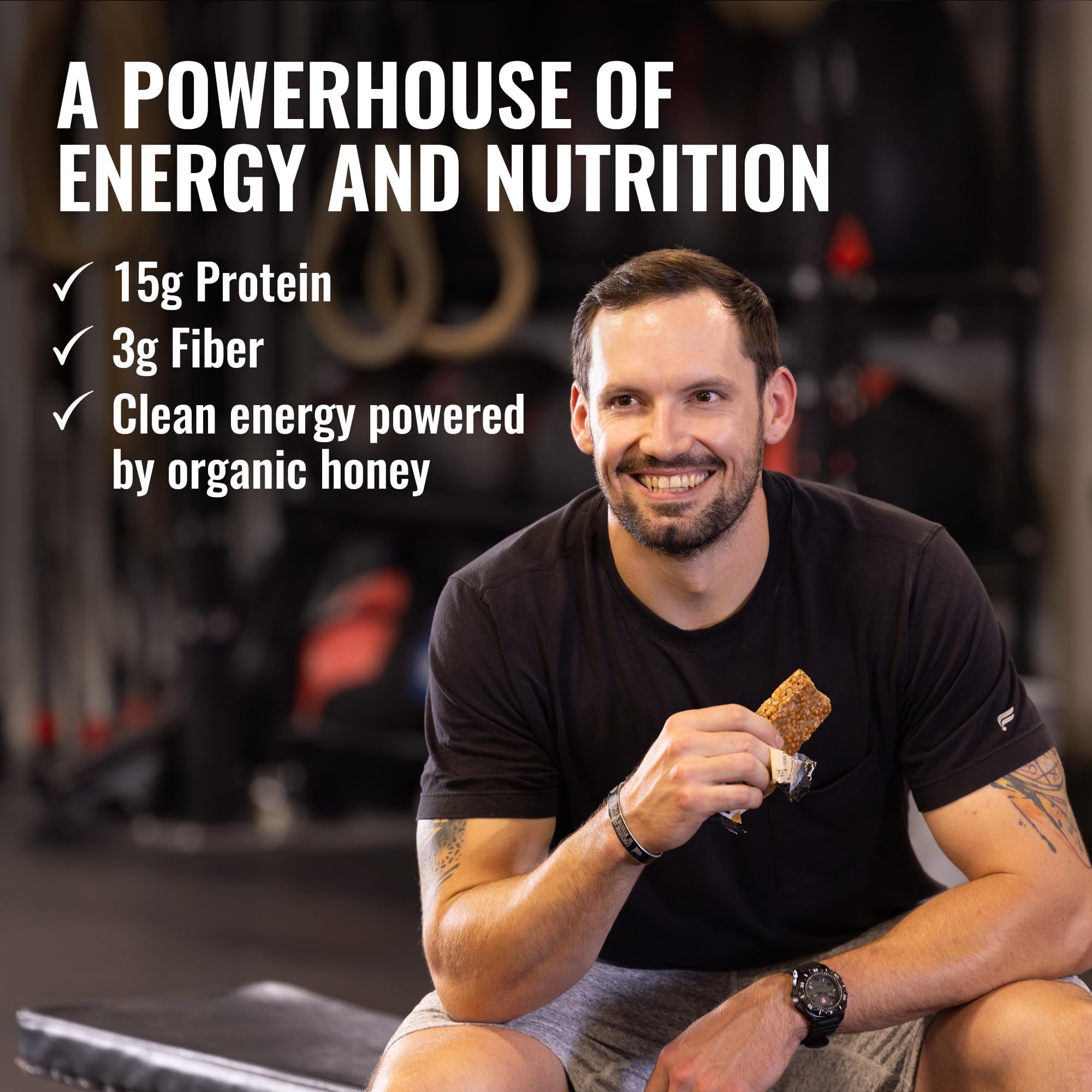 Individually wrapped 2.2 oz bars for travel-friendly snacks.
