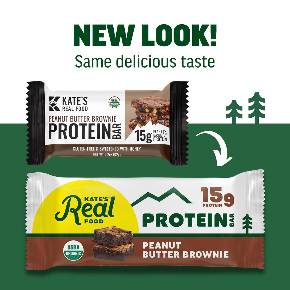 Kate's Real Food Organic ingredients array highlighting simple, whole-food ingredients.
