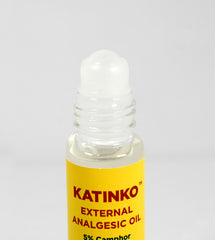 Katinko roll-on applied to arm for quick muscle and joint comfort.