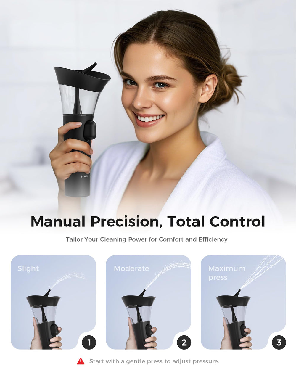 KAUGIC manual cleaner in a typical at-home ear care routine