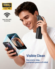 KAUGIC 1080p camera inside-ear view for precise wax removal