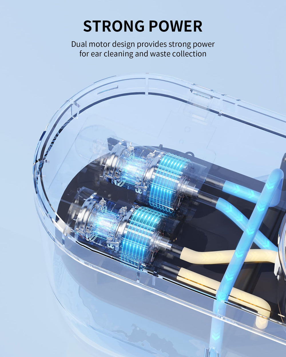 KAUGIC 400ml clean water tank for longer cleaning sessions