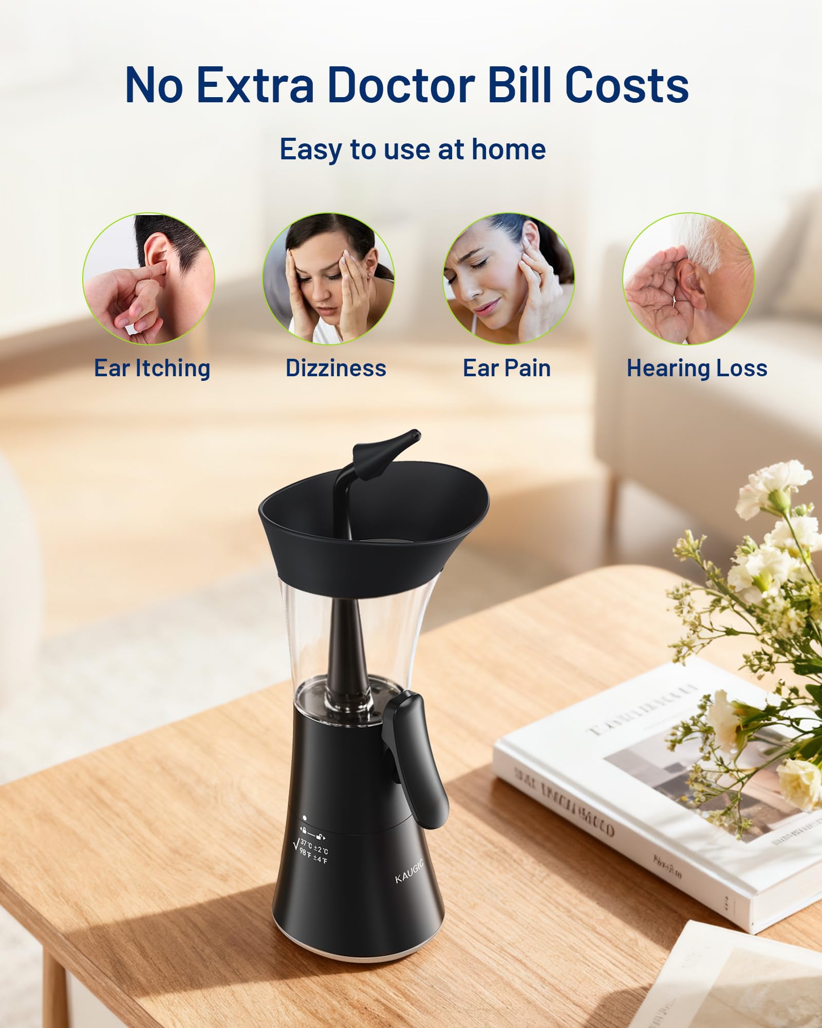 KAUGIC ergonomic water button for gentle, ergonomic control