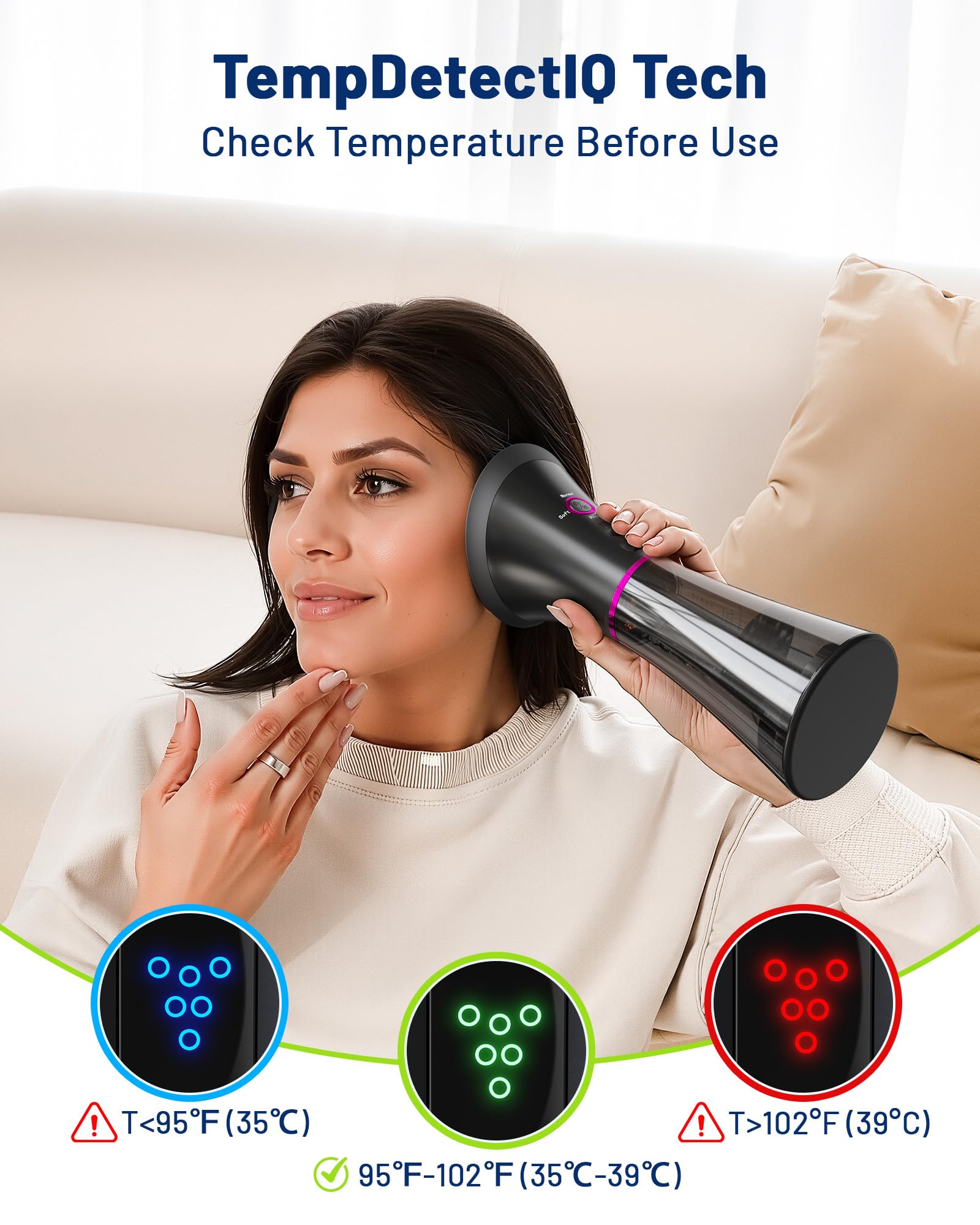 KAUGIC four-pressure settings for customizable cleaning intensity