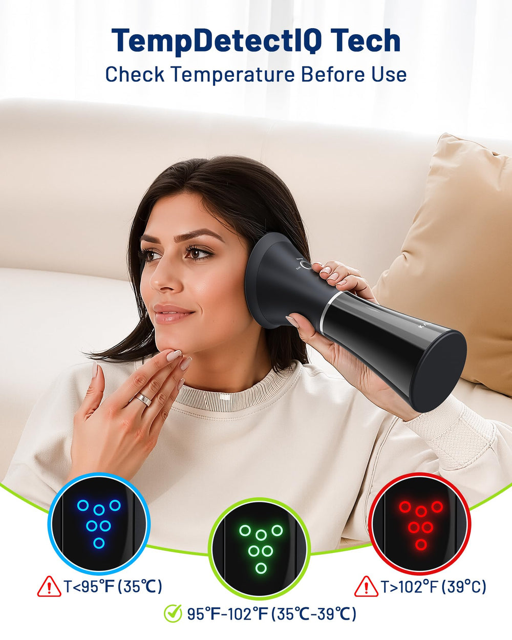 KAUGIC four-pressure settings tailor cleaning intensity to you