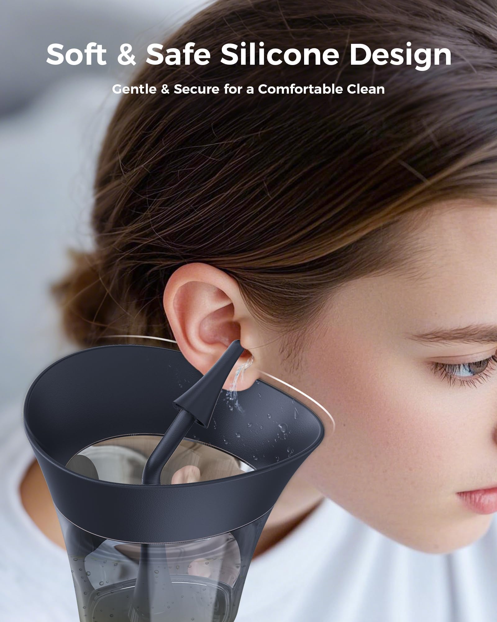 One-hand operation demonstrates easy, controlled usage at home.