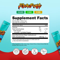 KAVA PUNCH 12-stick pack on the go for quick stress relief