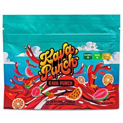 KAVA PUNCH relaxation powder pack ready to mix for a calm evening.