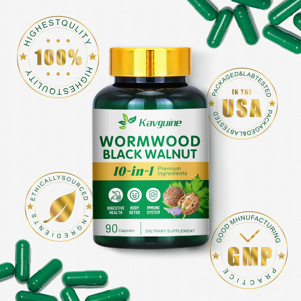 Kavguine 90 capsules bottle offering a 45-day supply.