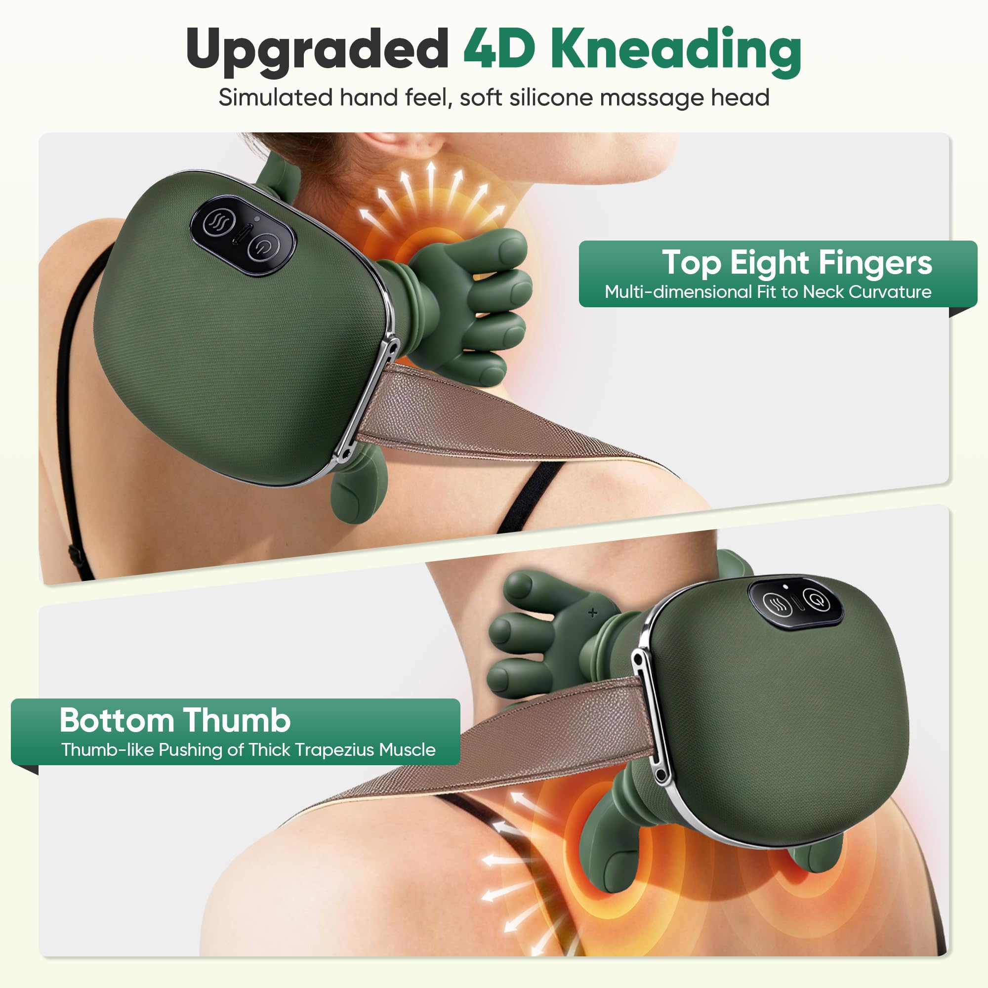 KAXLIDEN bionic palm kneading heads simulate real massage
