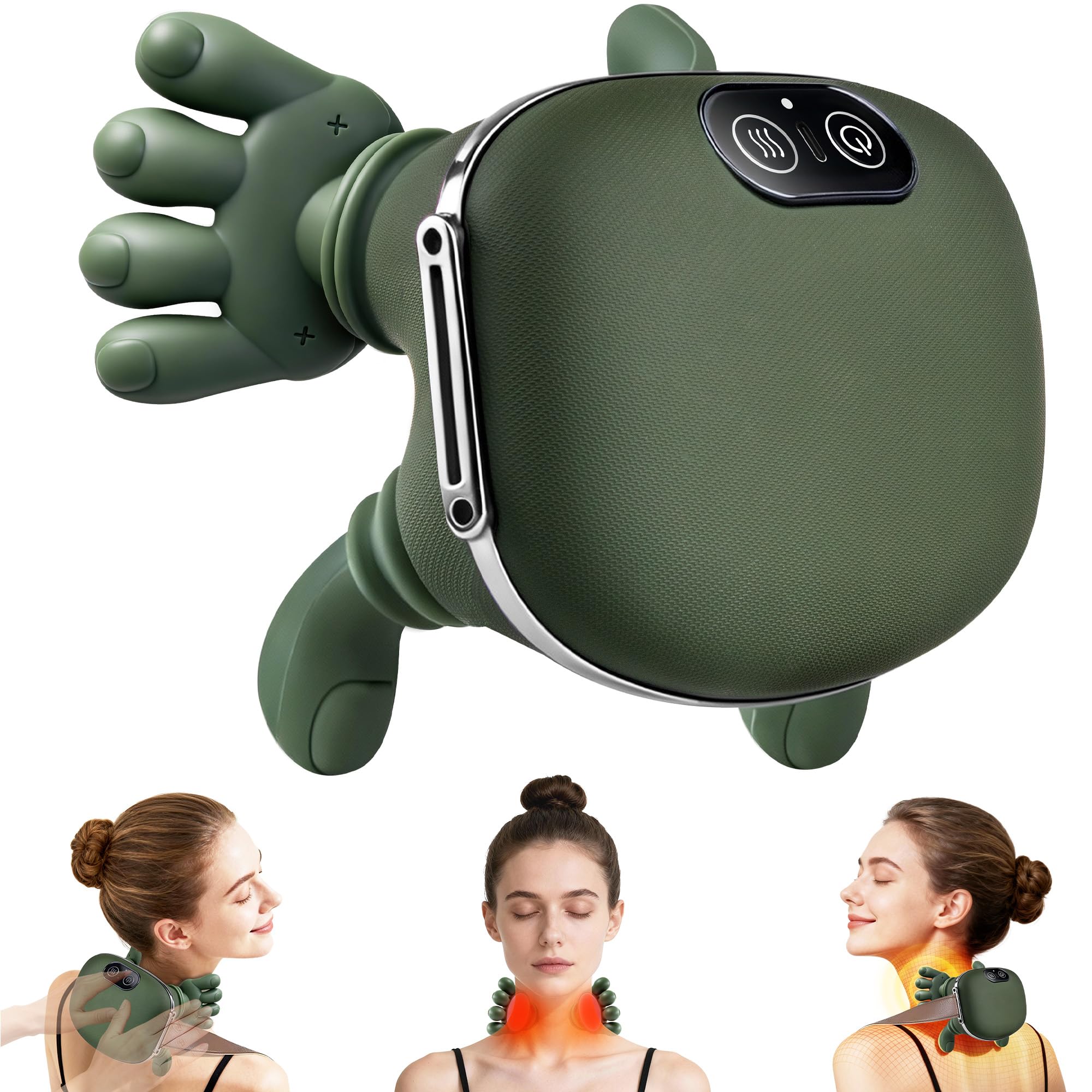 KAXLIDEN shoulder massager front view shows ergonomic neck fit for comfort