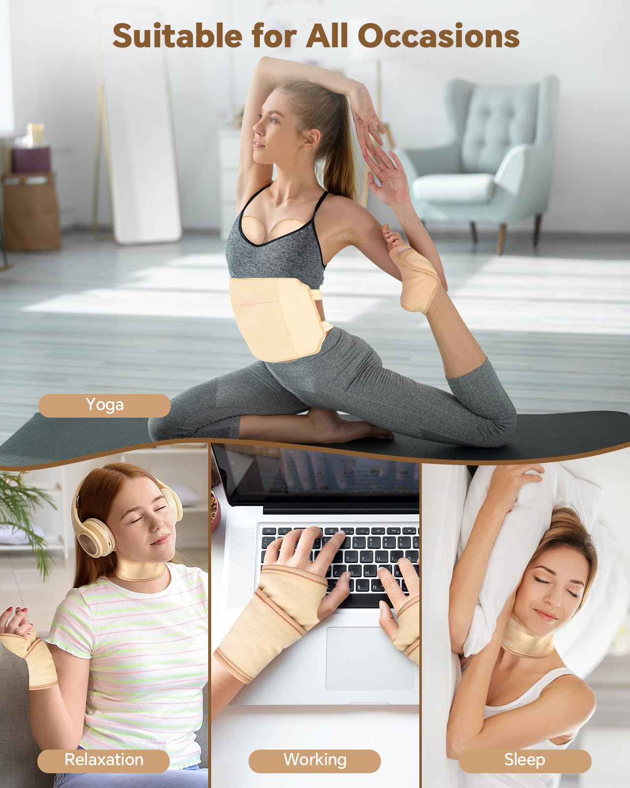 KAXRUO back wrap with ergonomic design for easy targeting.