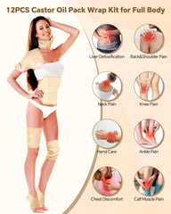 KAXRUO neck wrap castor oil pack with adjustable comfort for neck tension.