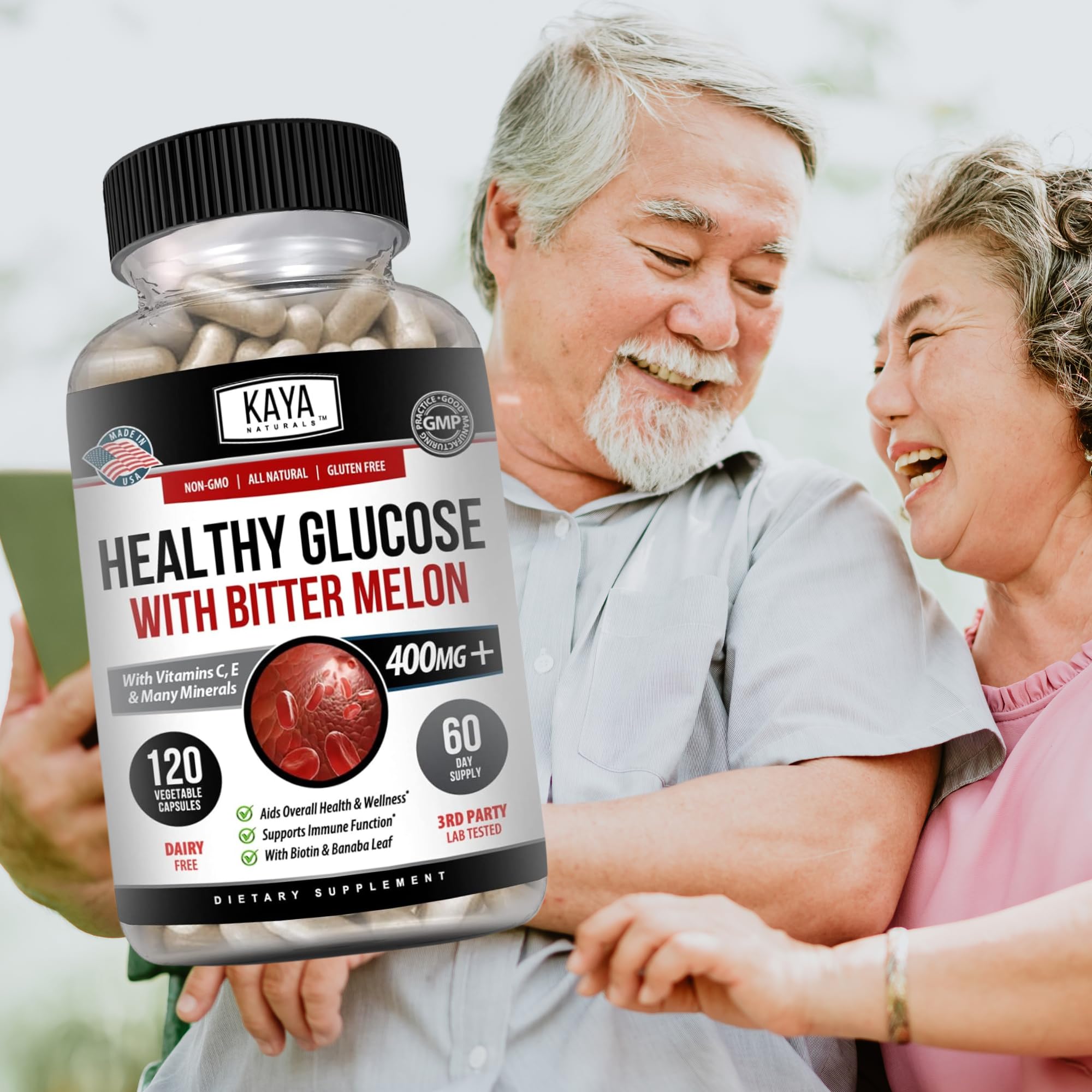 US-bottled Kaya Naturals Healthy Gluco signals domestic production.
