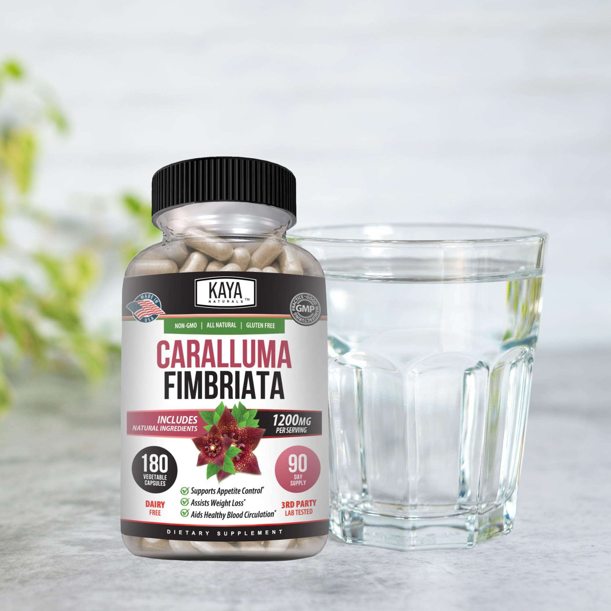 Kaya Naturals Caralluma Fimbriata on shelf shows premium packaging