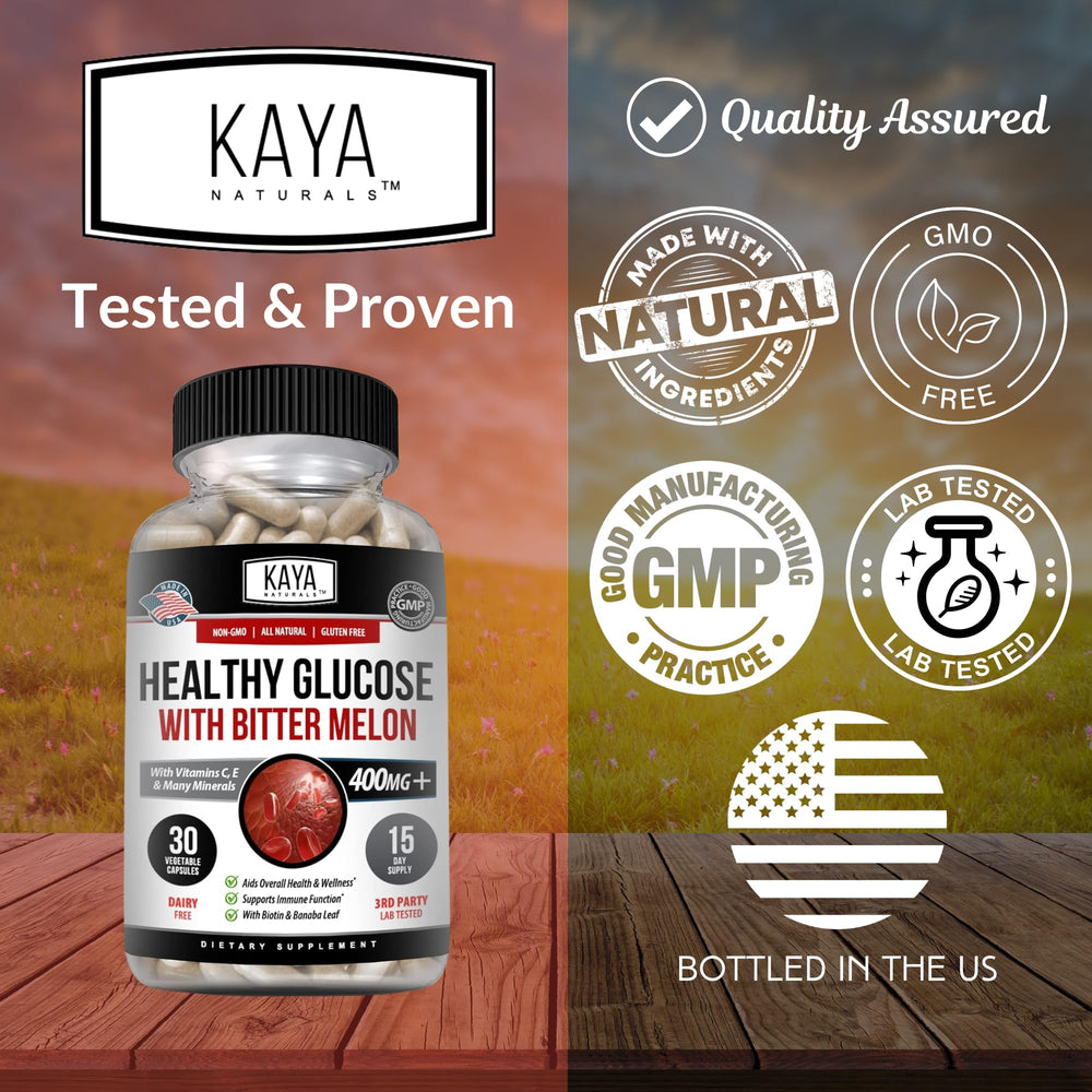 Kaya Naturals Healthy Gluco banaba leaf visual representing botanical ingredients