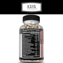 Kaya Naturals Healthy Gluco bottle label highlights non-GMO formula