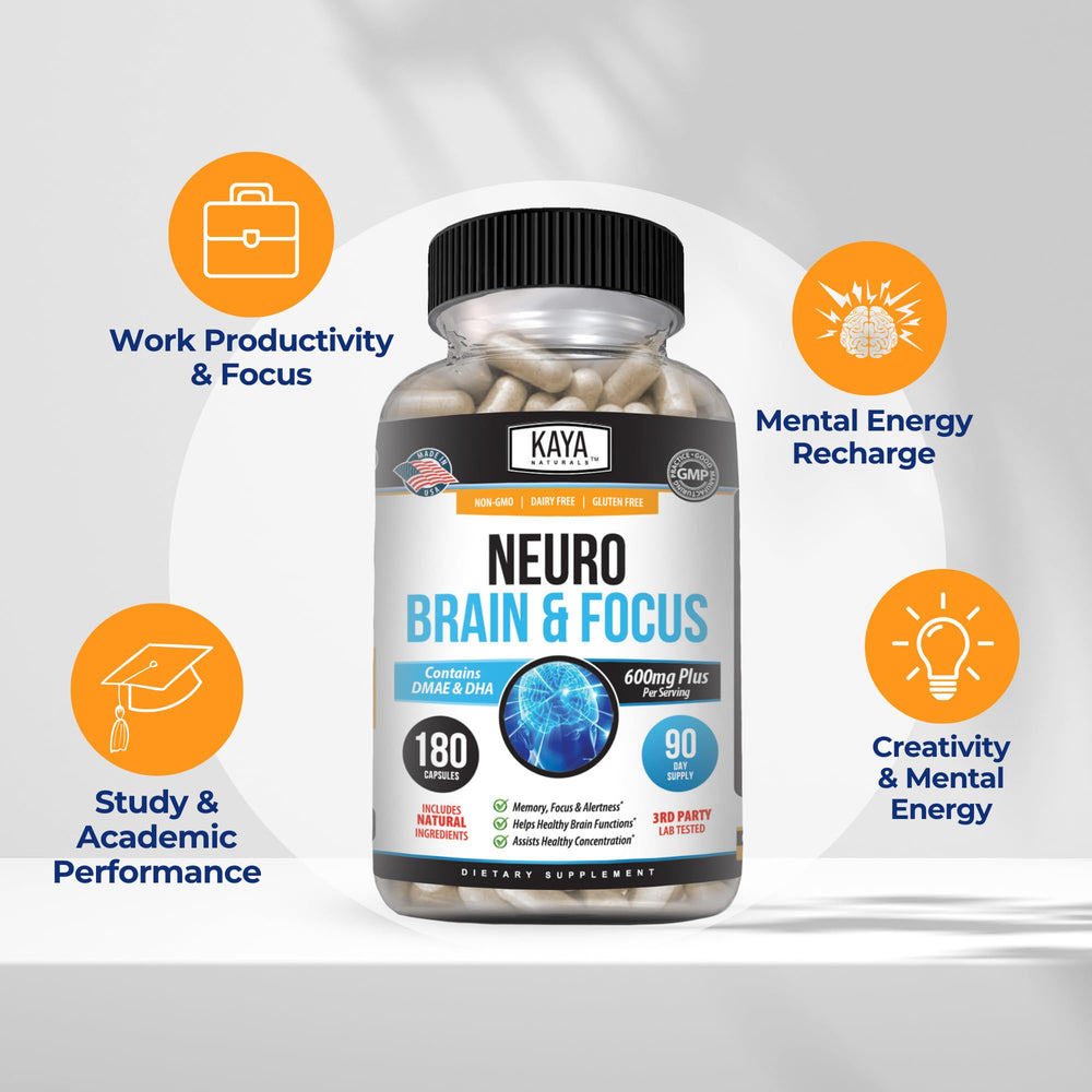 Pouring Kaya Naturals Neuro Brain capsules for easy daily use