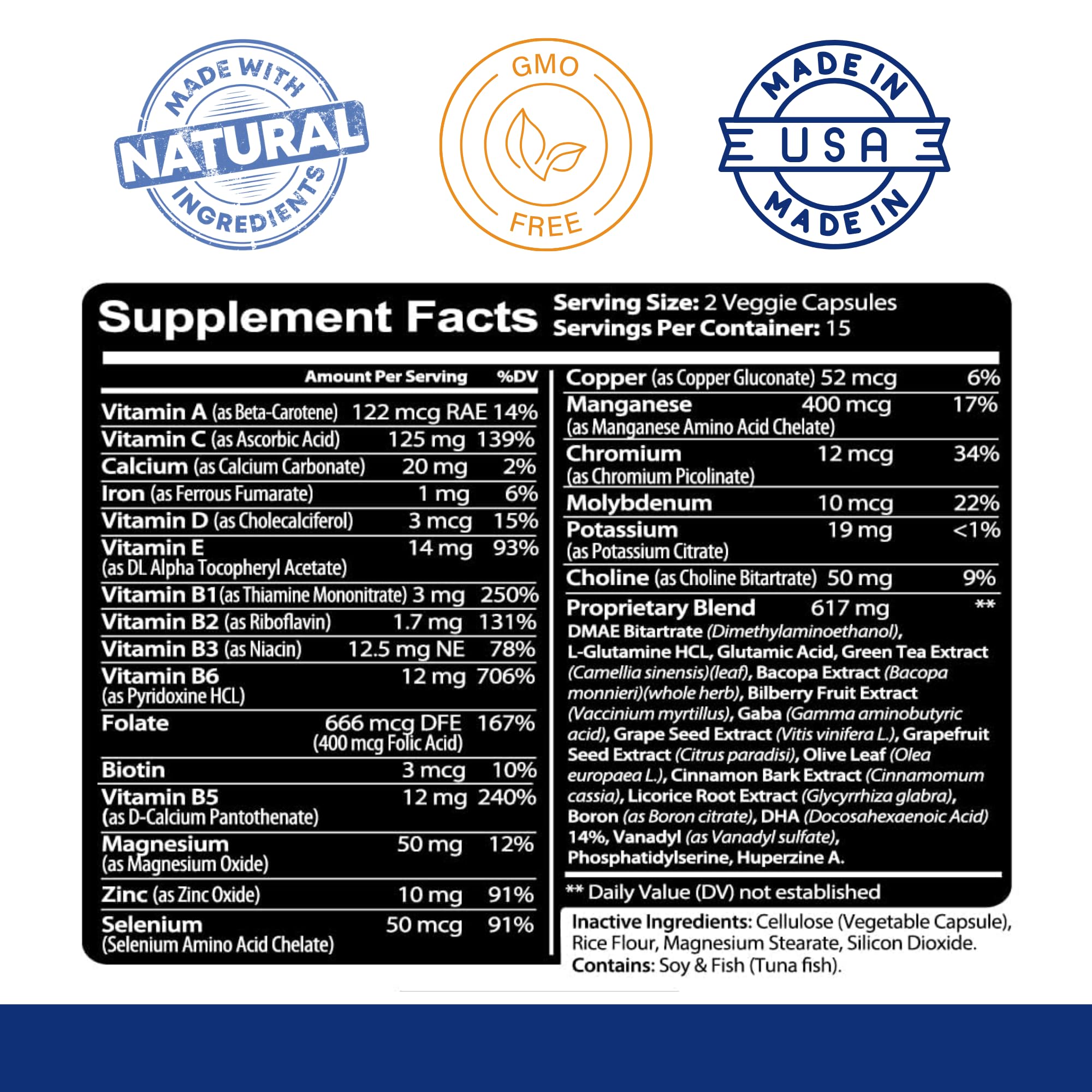 Front label of Kaya Naturals Neuro Brain communicates quality and care