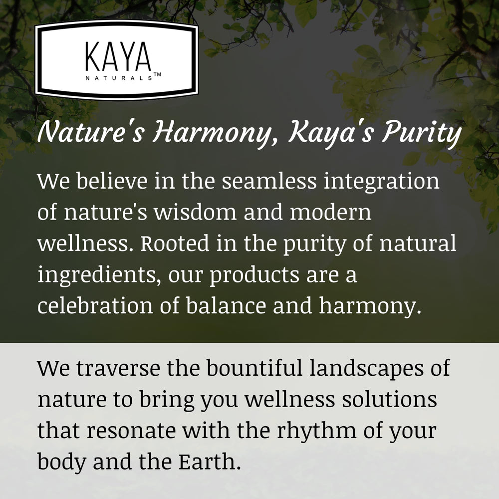 Kaya Naturals Oxy Burn brand visuals conveying trust.