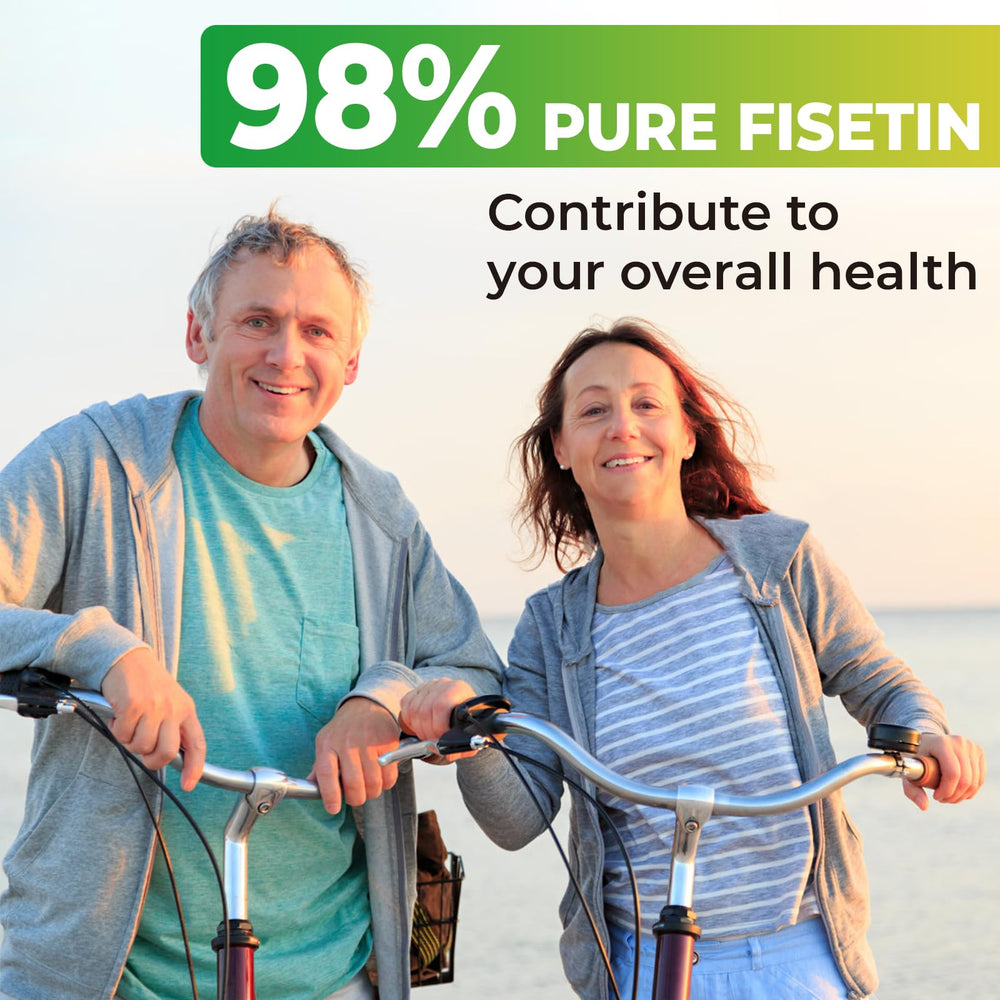 Kayseari Fisetin capsules inside view emphasizing easy to swallow, odor-free softgels