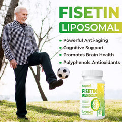 Kayseari Fisetin packaging box promoting non GMO and clean ingredients