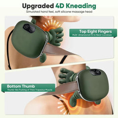 KDKXJU 4D kneading technology close-up highlights life-like palm grip.
