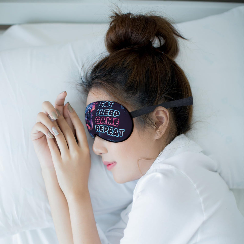 kdqua game theme eye mask travel-friendly for planes, trains, and buses.