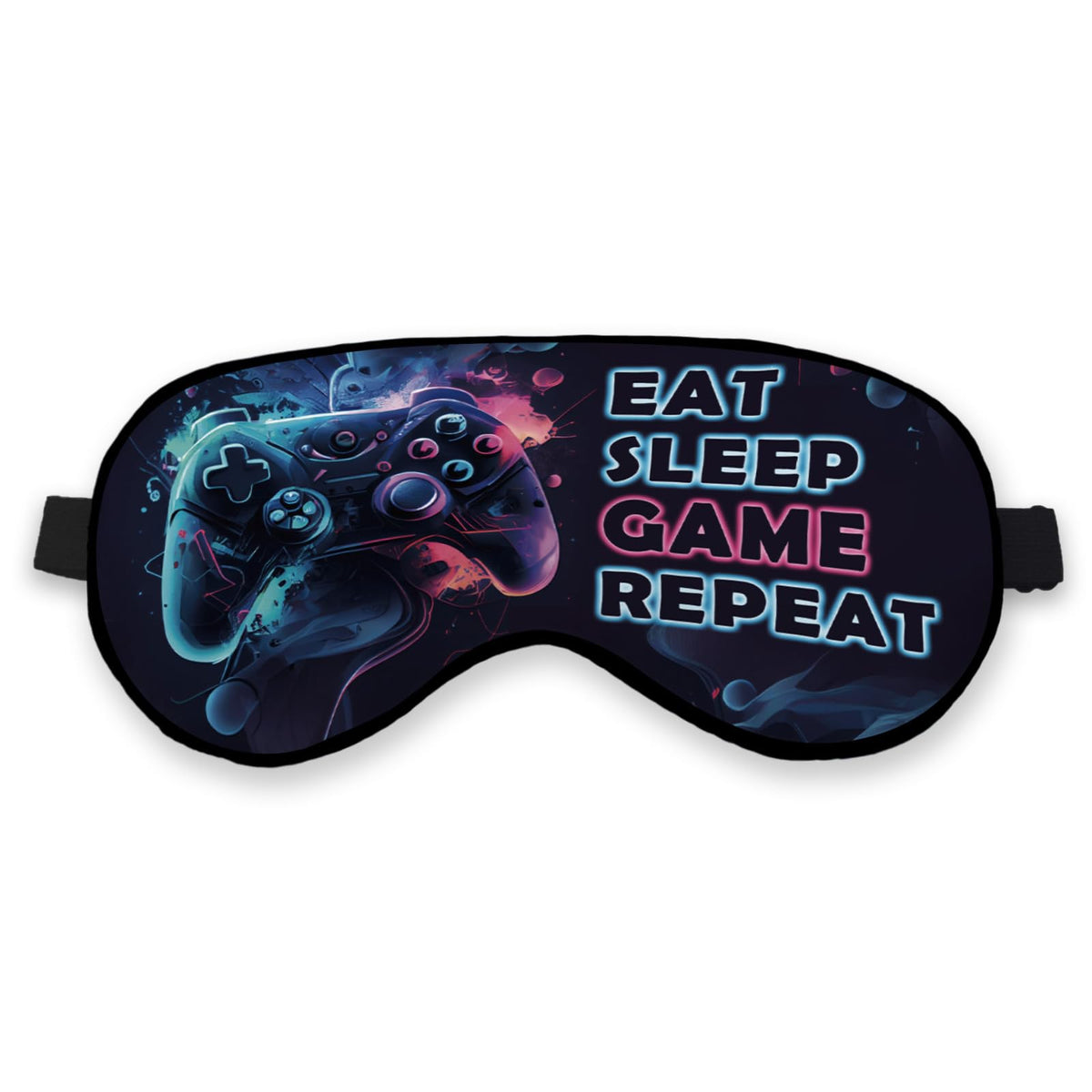 kdqua kids eye mask silk blackout with game theme blocks light for restful sleep.
