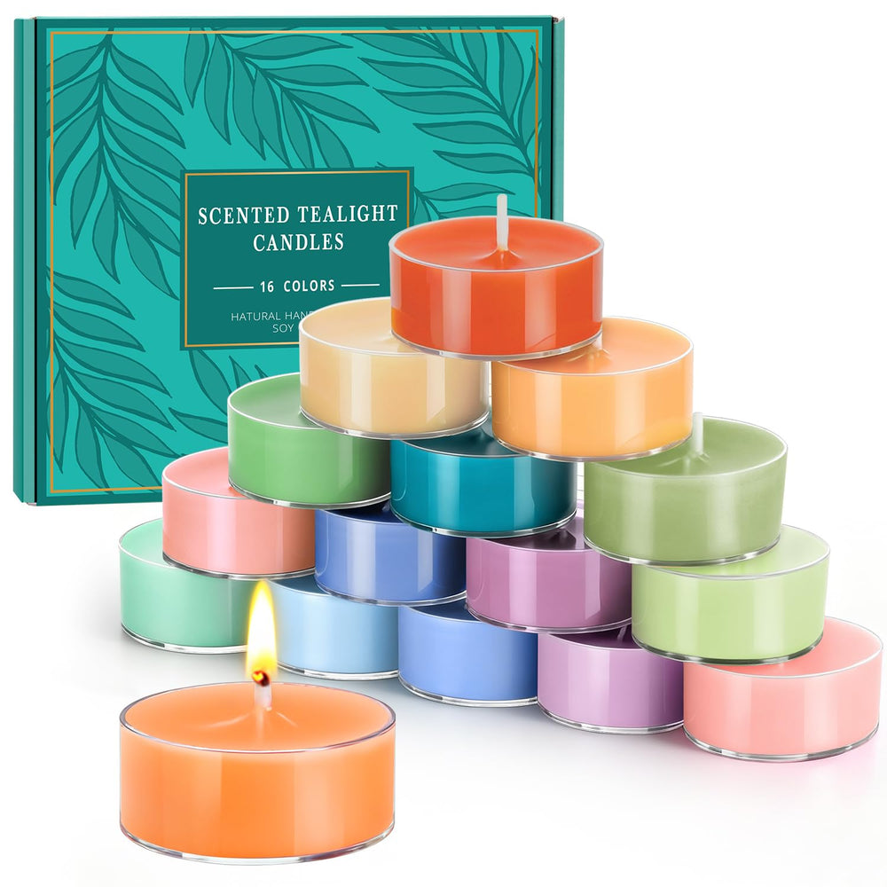 KEARLGMBH colored tealights collection adds vibrant mood lighting to any room