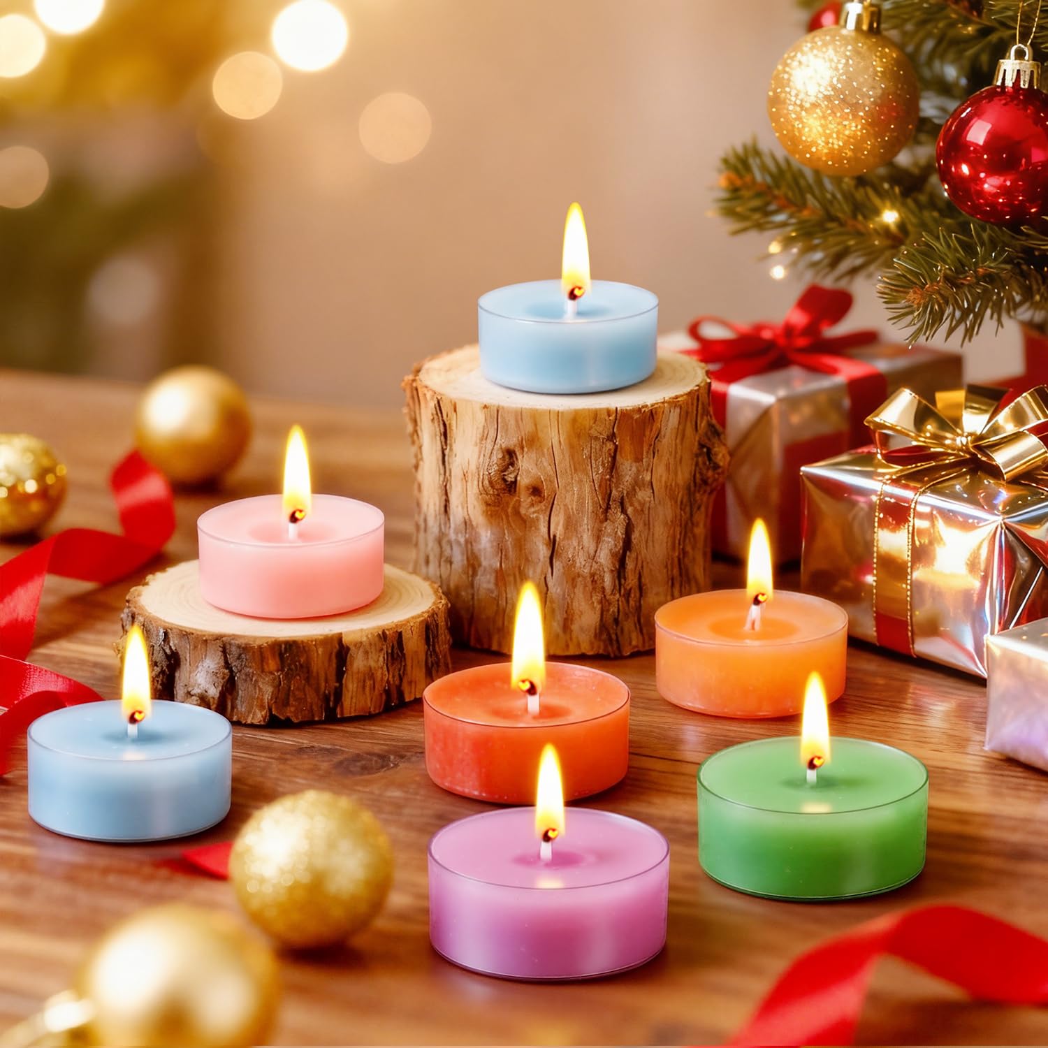 KEARLGMBH decorative tealights on a table create elegant centerpiece vibes