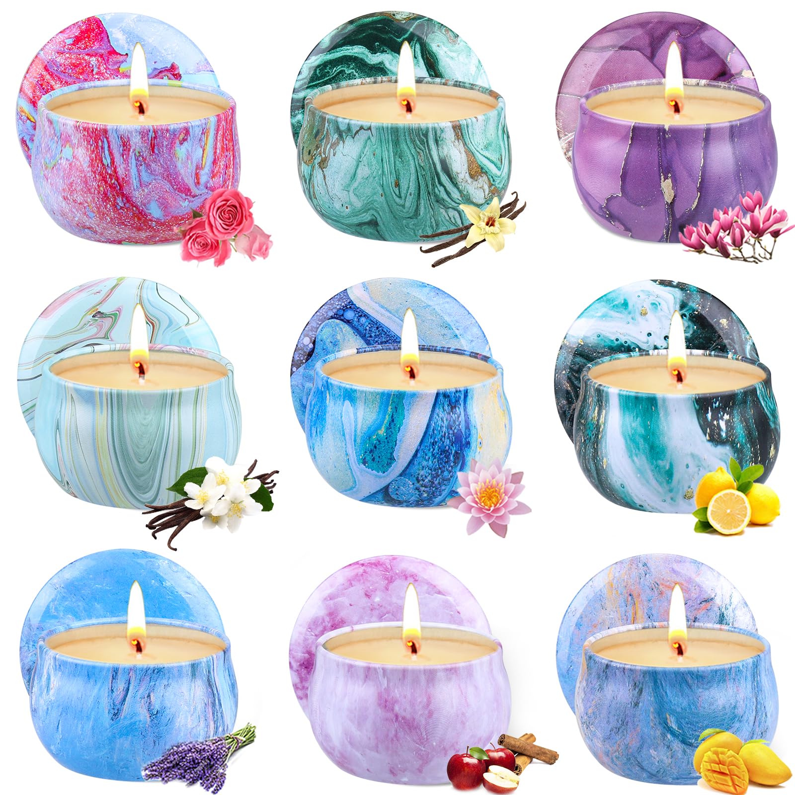 KEARLGMBH Scented Candles Gift Set in an elegant box enhances home decor.