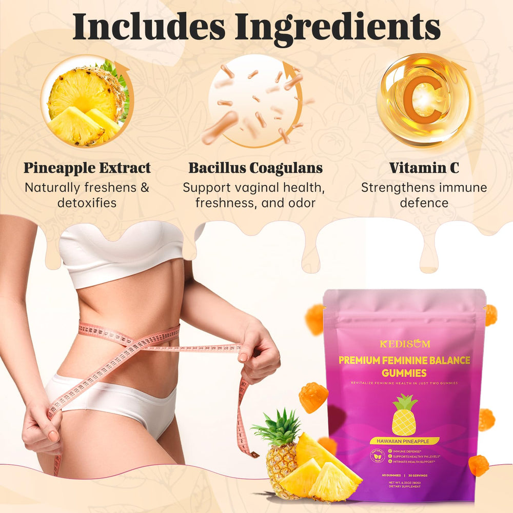 KEDISOM pineapple-fruit-powder ingredient visual, tropical essence in every bite