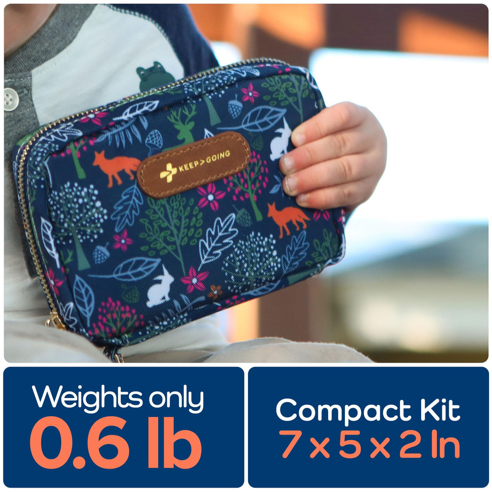 KEEP>GOING durable, stain- and water-resistant case protects supplies