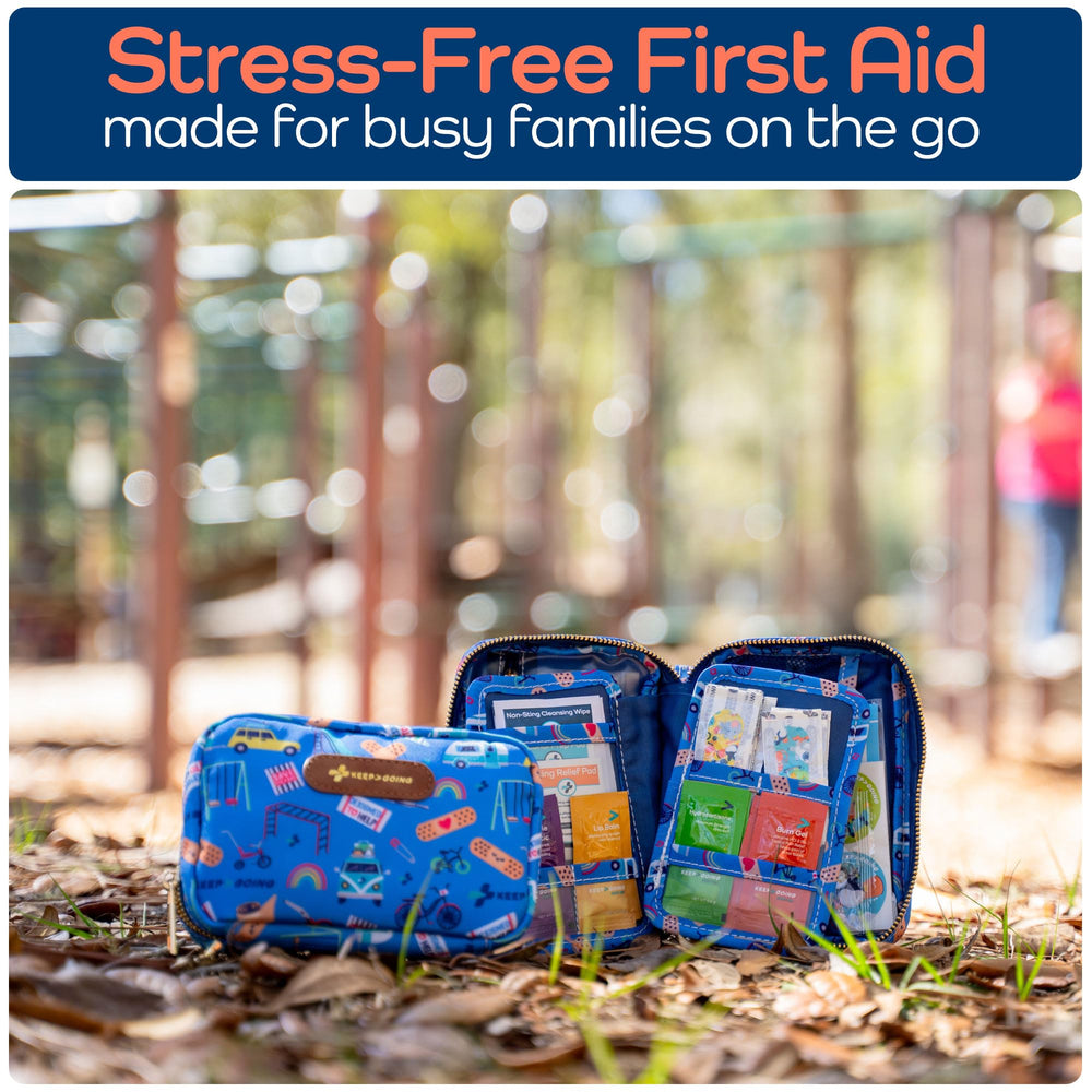 KEEP>GOING first aid guide included for quick reference