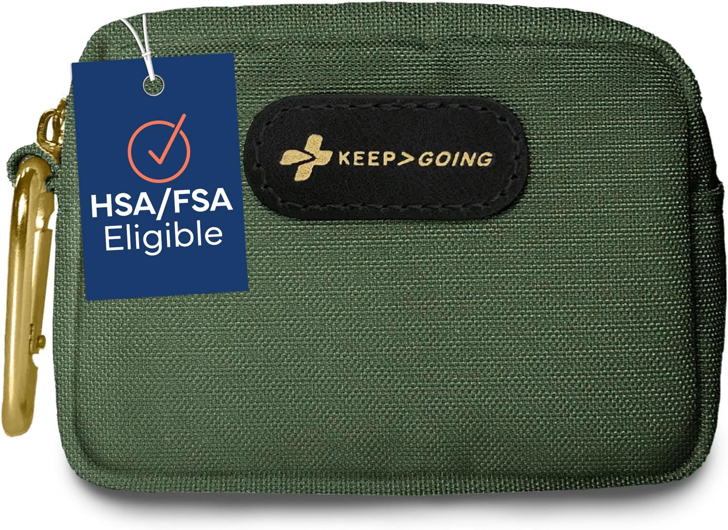KEEP>GOING KeepGoing Kids Travel First Aid Kit front view, compact and travel-ready.