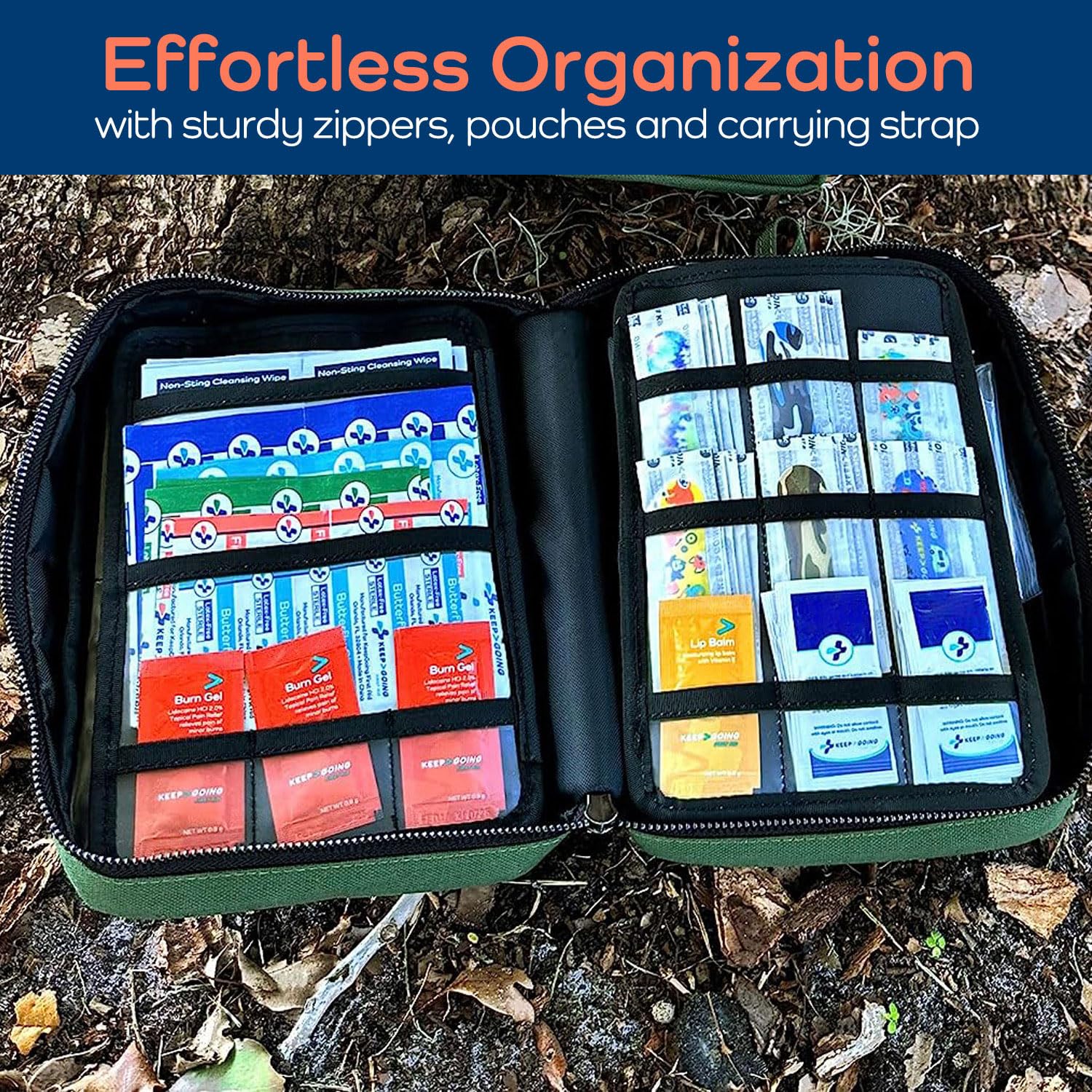 Durable, stain- and water-resistant case protects supplies during travel and home use.