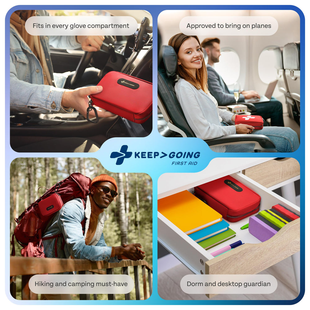 KeepGoing logo on kit signals trusted safety and quality