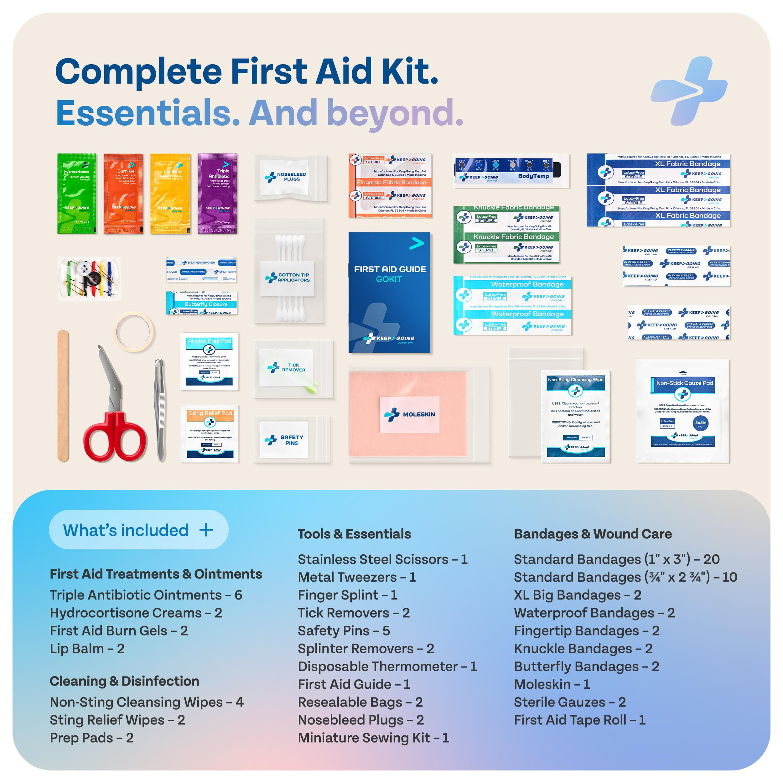 KeepGoing travel first aid kit pouch closeup shows durable case