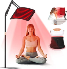 KEHU red light therapy panel on stand for convenient home sessions