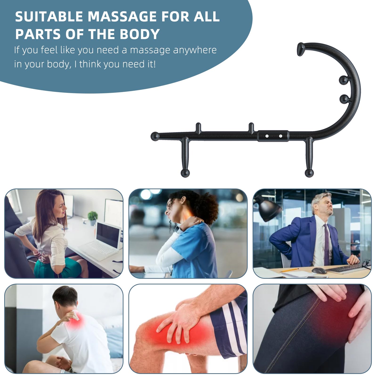 KEINE MARKE ergonomic massage stick with comfortable handle for precise pressure.
